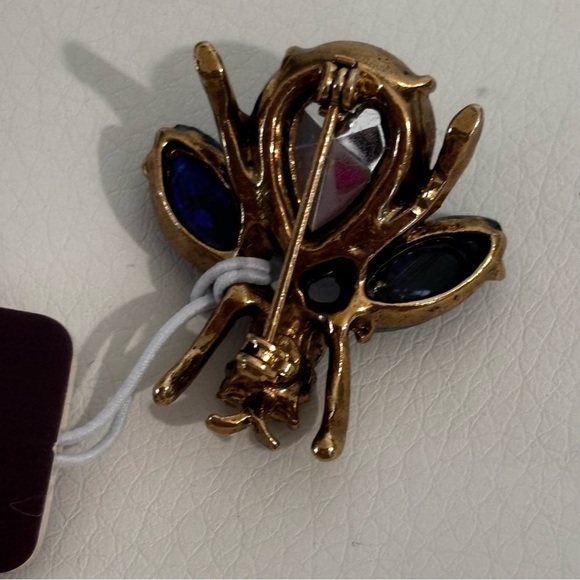 Sweet Romance New bug brooch blue/green gold tone - Picture 5 of 5